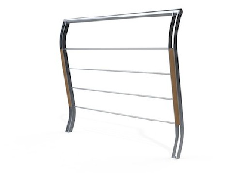 Barrière inox Infini + inserts stratifiés - 