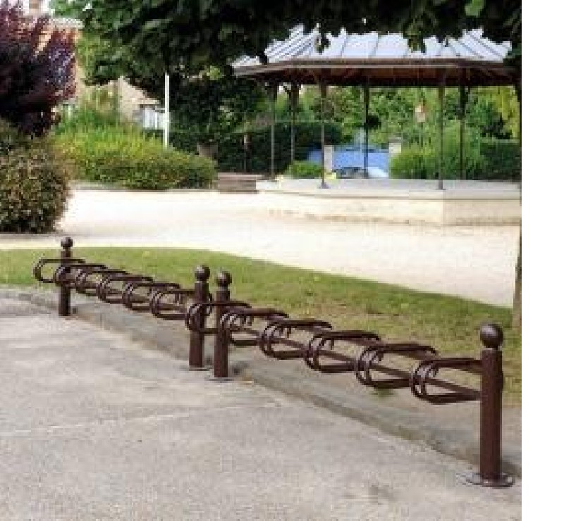 Support cycle acier boule