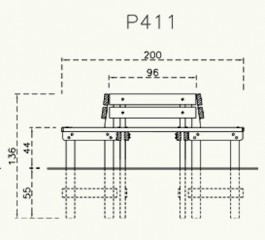 Banc avec dossier à sceller...