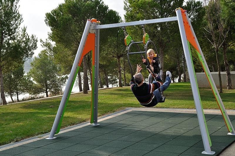 Portique balançoire tandem adulte + enfants