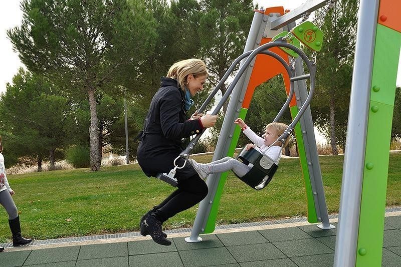 Portique balançoire tandem adulte + enfants