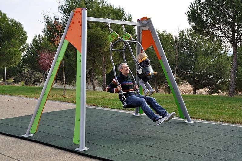 Portique balançoire tandem adulte + enfants