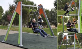 Portique balançoire tandem adulte + enfants