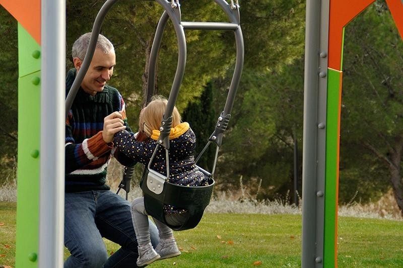 Portique balançoire tandem adulte + enfants