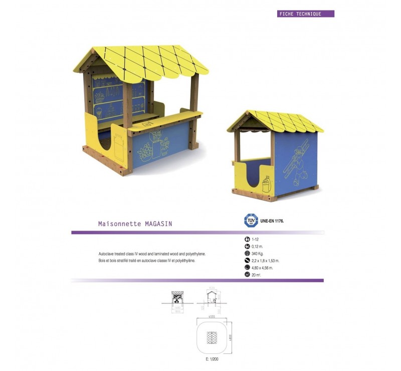 Maisonnette boutique pour enfants