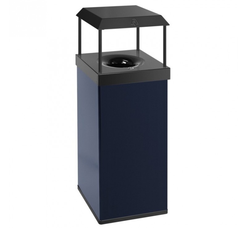 Poubelle anti-feu avec auvent