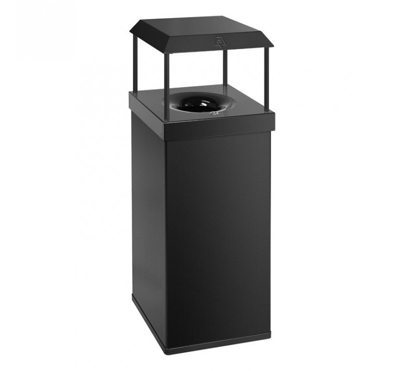 Poubelle anti-feu avec auvent