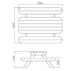 Table pique-nique pour école
