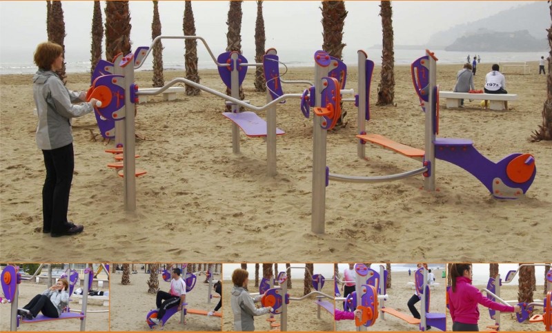Parcours de remise en forme pour plage ou gazon
