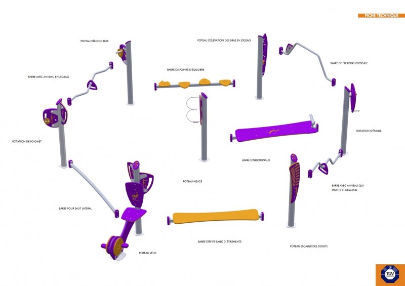 Parcours de remise en forme pour plage ou gazon