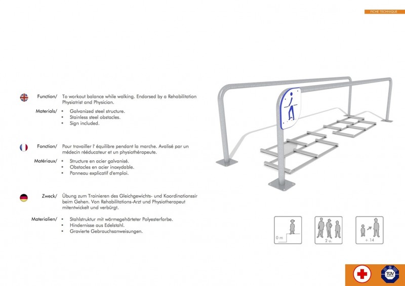 Parcours de remise en forme pour plage ou gazon