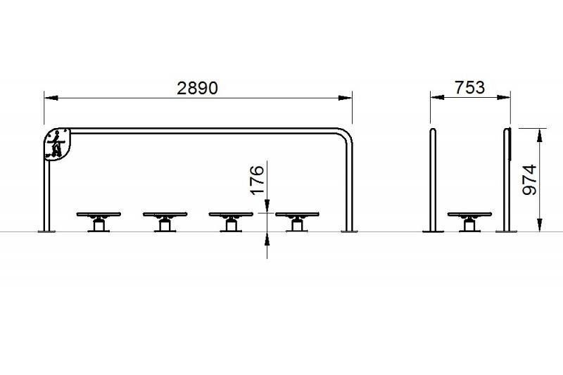 Parcours de remise en forme pour plage ou gazon