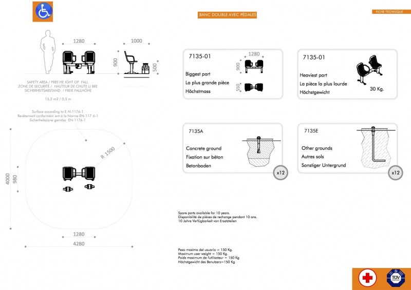 Parcours de remise en forme pour plage ou gazon