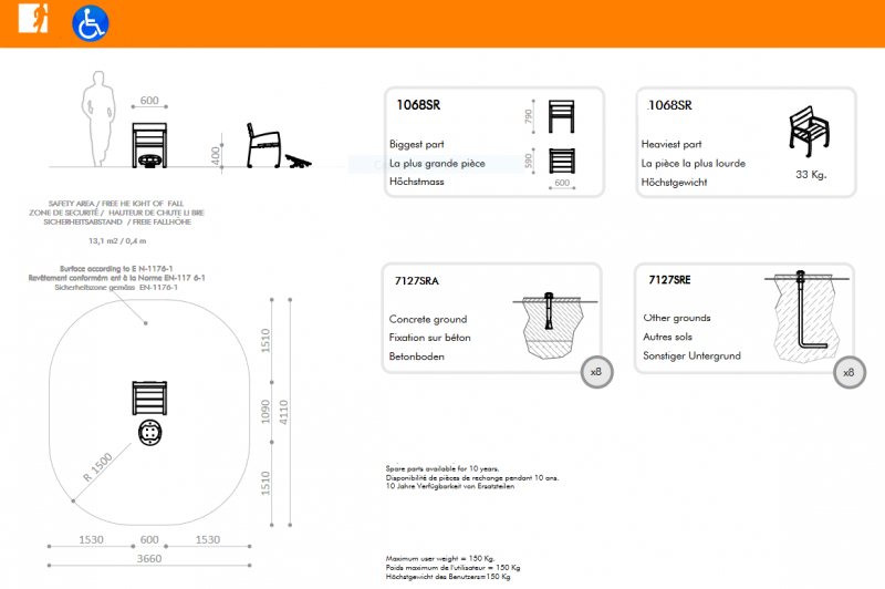 Parcours de remise en forme pour plage ou gazon