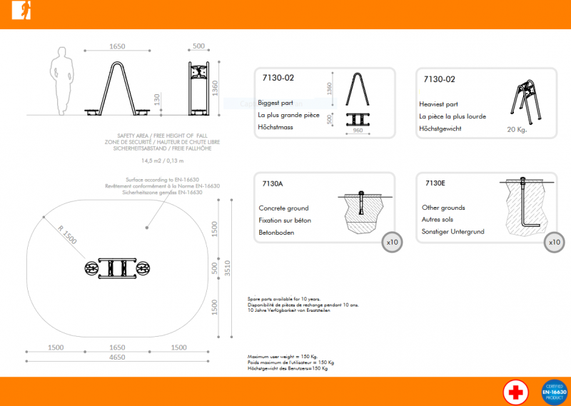 Parcours de remise en forme pour plage ou gazon