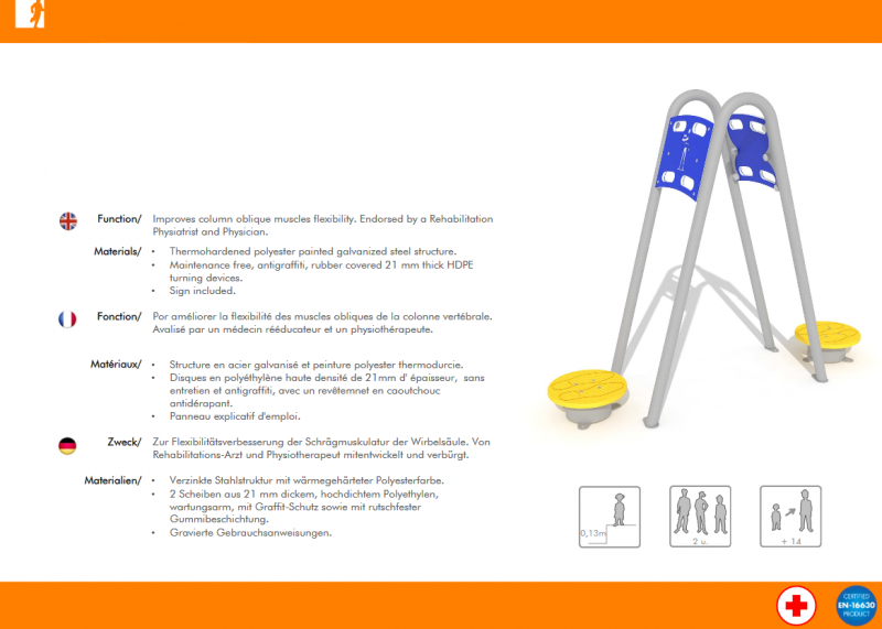 Parcours de remise en forme pour plage ou gazon