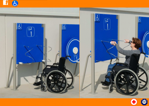 PANNEAU AVEC DOUBLE HÉLICE. ACCESSIBLE PMR