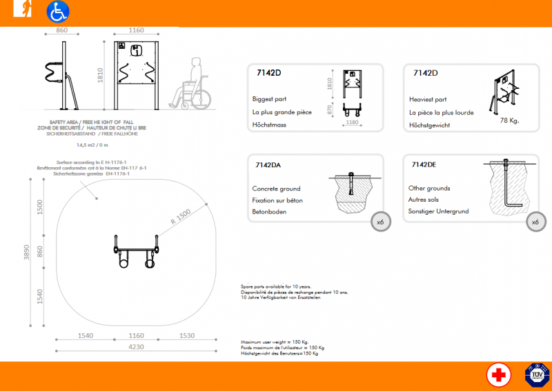 PANNEAU AVEC DOUBLE HÉLICE. ACCESSIBLE PMR
