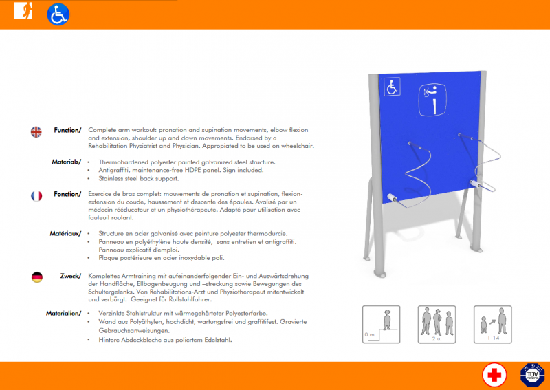 PANNEAU AVEC DOUBLE HÉLICE. ACCESSIBLE PMR