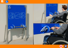 PANNEAU AVEC ROULEAU ROTATIF. ACCESIBLE PMR