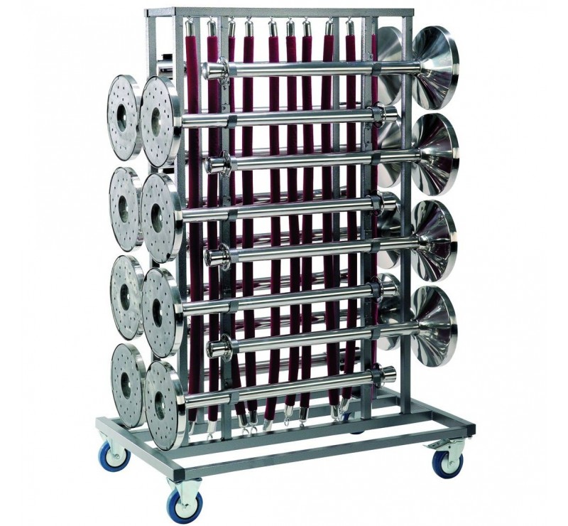 Chariot pour 16 poteaux de réception