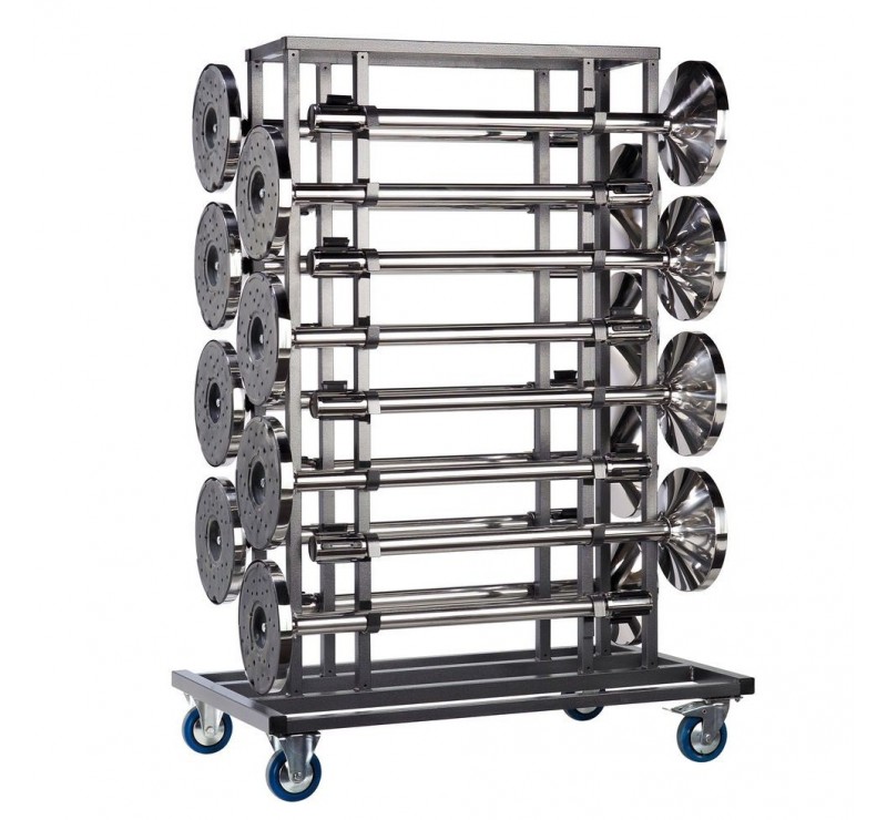 Chariot pour 16 poteaux de réception