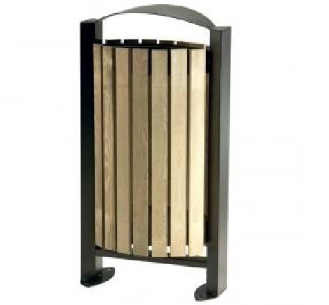 Corbeille sur pied bois 60L