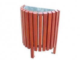 Poubelle petit tonneau - Demi circulaire