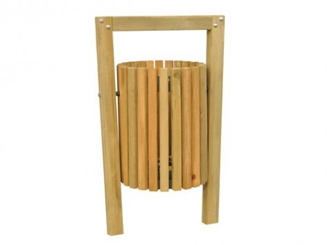 Poubelle ronde rabattable