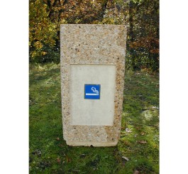 Cendrier béton gravillonné