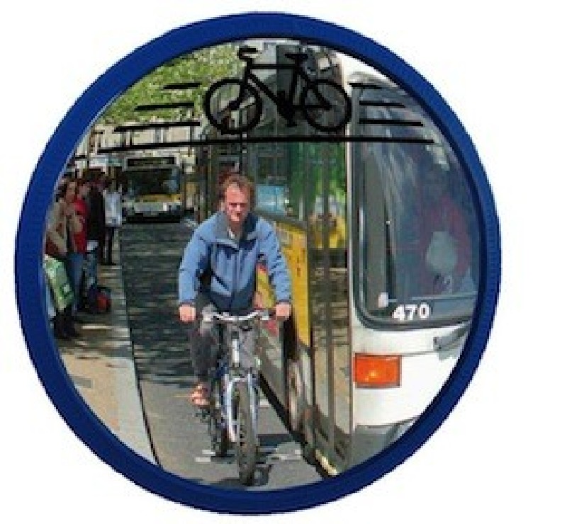 Miroir pour piste cyclable
