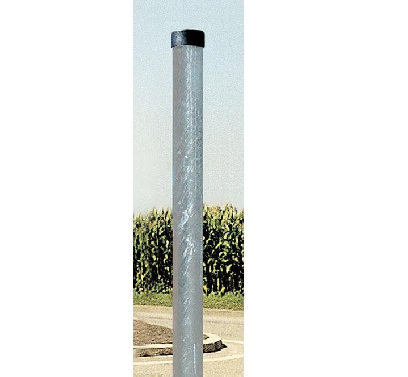 Poteau pour miroir de voirie