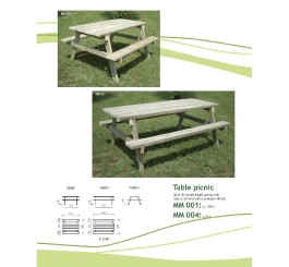 Table de pique-nique Rustique