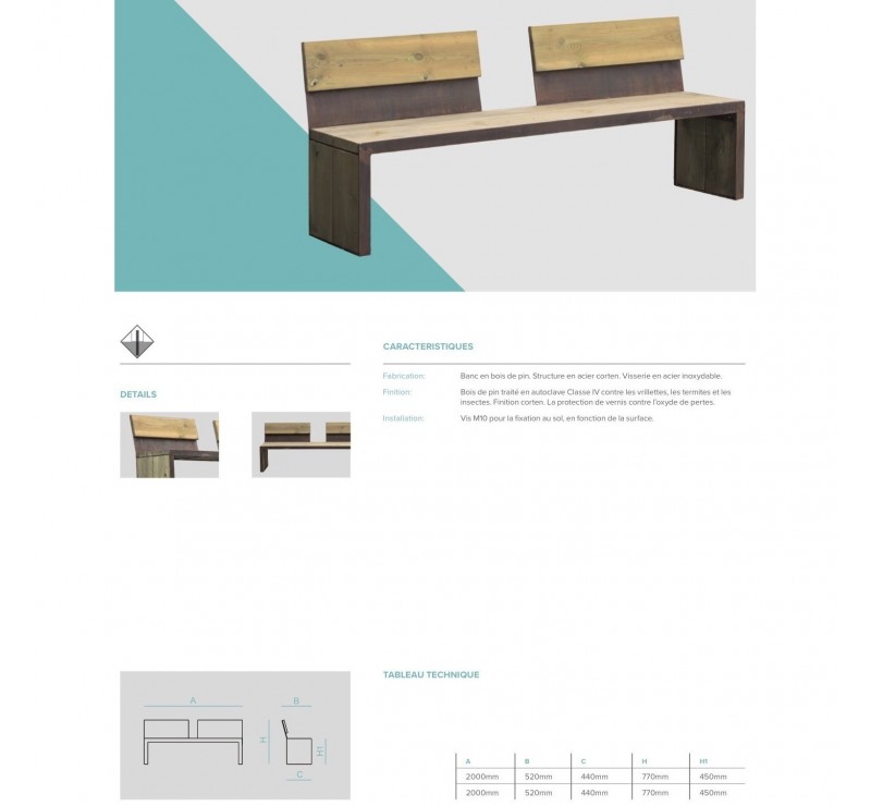Banc public chic Banc public chic