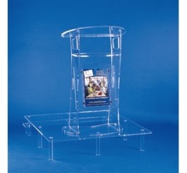 Podium en plexiglass pour pupitre