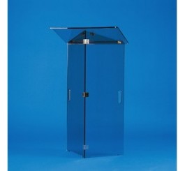 Pupitre pliable en plexiglas fumé