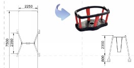 Balançoire en acier galva...