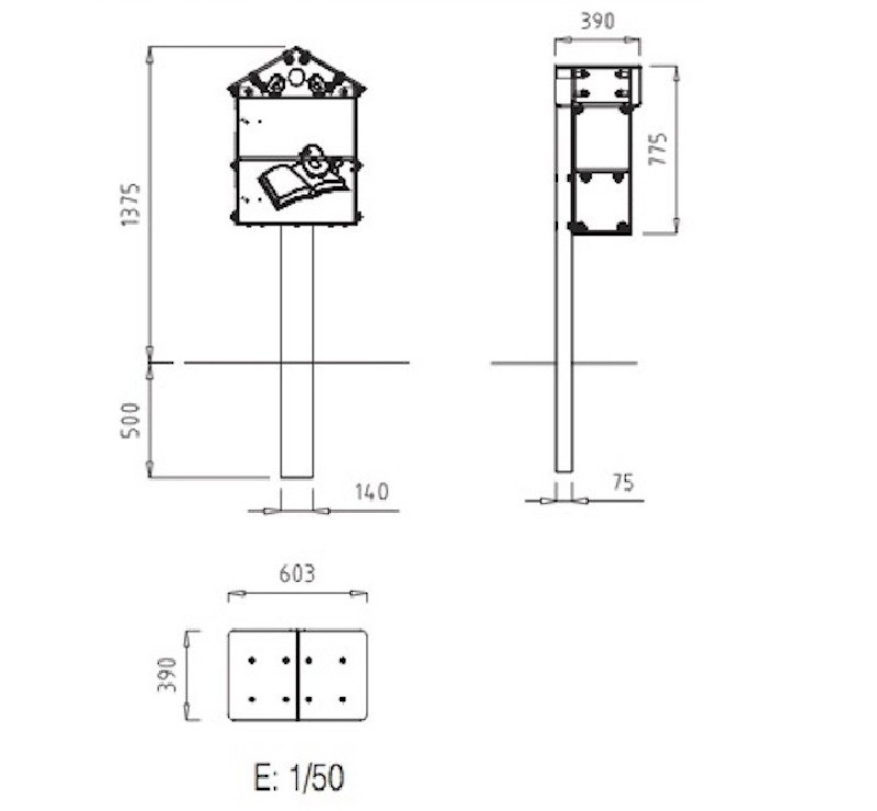 Bibliothéque extérieure pour enfants