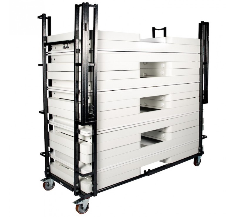 Chariot réglable pour tables pliantes L 120 à L180