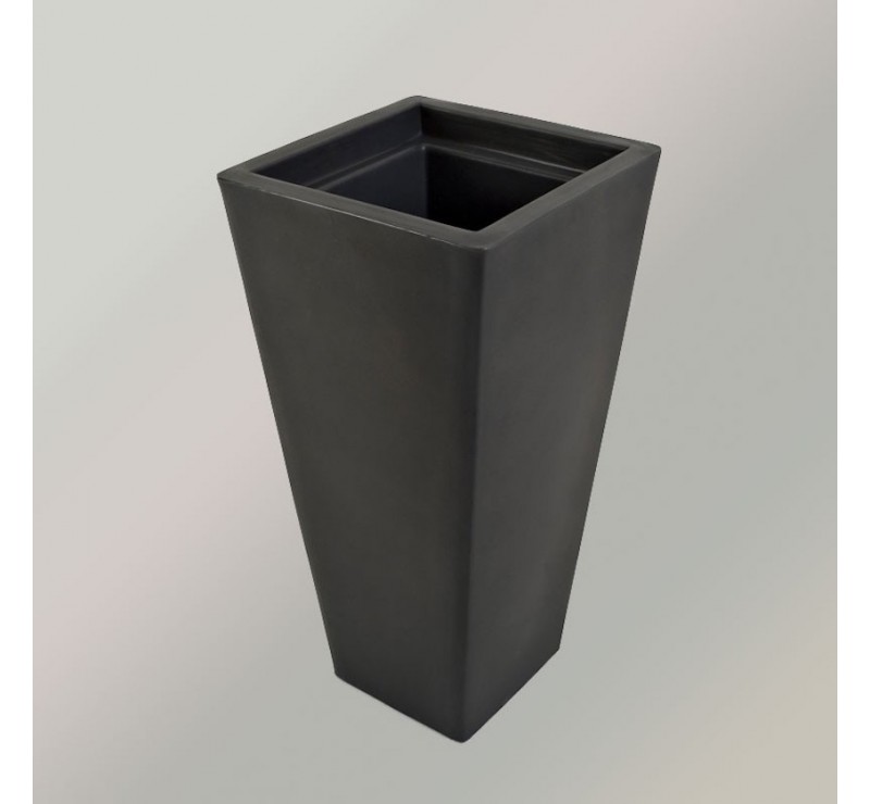 Lot de 10 jardinières carrées en polyéthylène : L 600 x 600 x h 1190 mm