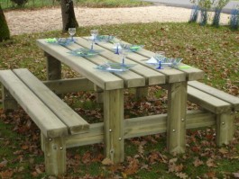 Table pique-nique rustique