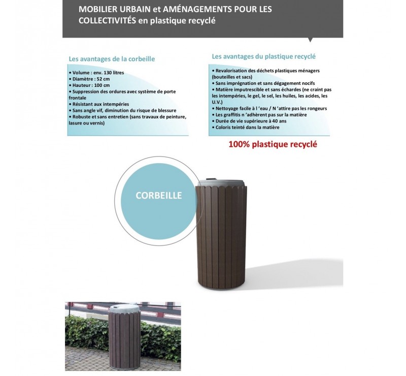Corbeilles en plastique recyclé 