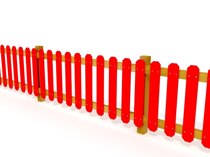 Barrière en bois et polyéthylène 