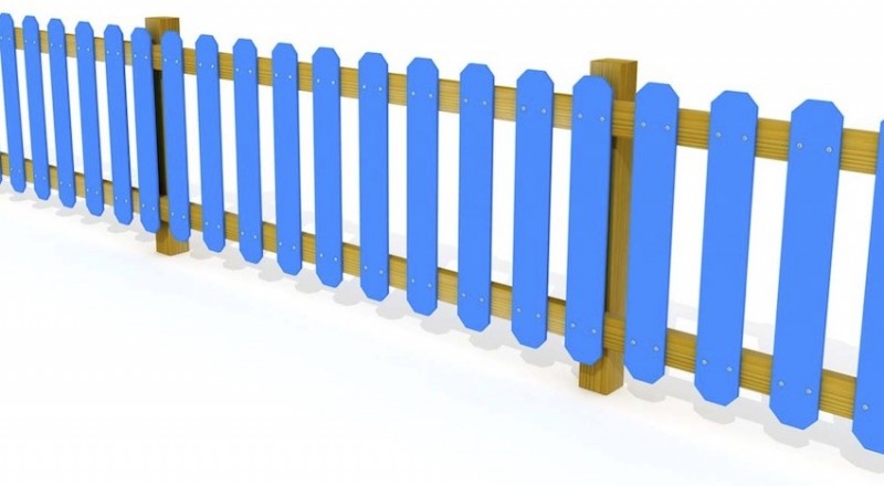 Barrière en bois et polyéthylène 