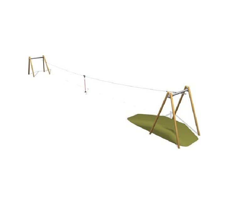Tyrolienne bois de robinier 40 m Tyrolienne bois de robinier 40 m