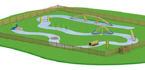 Barrières et portique pour parcours canin