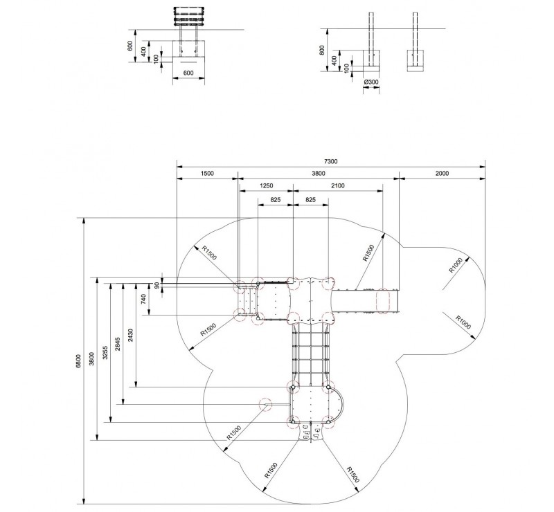 Aire de jeux pour enfants de 0 à 14 ans