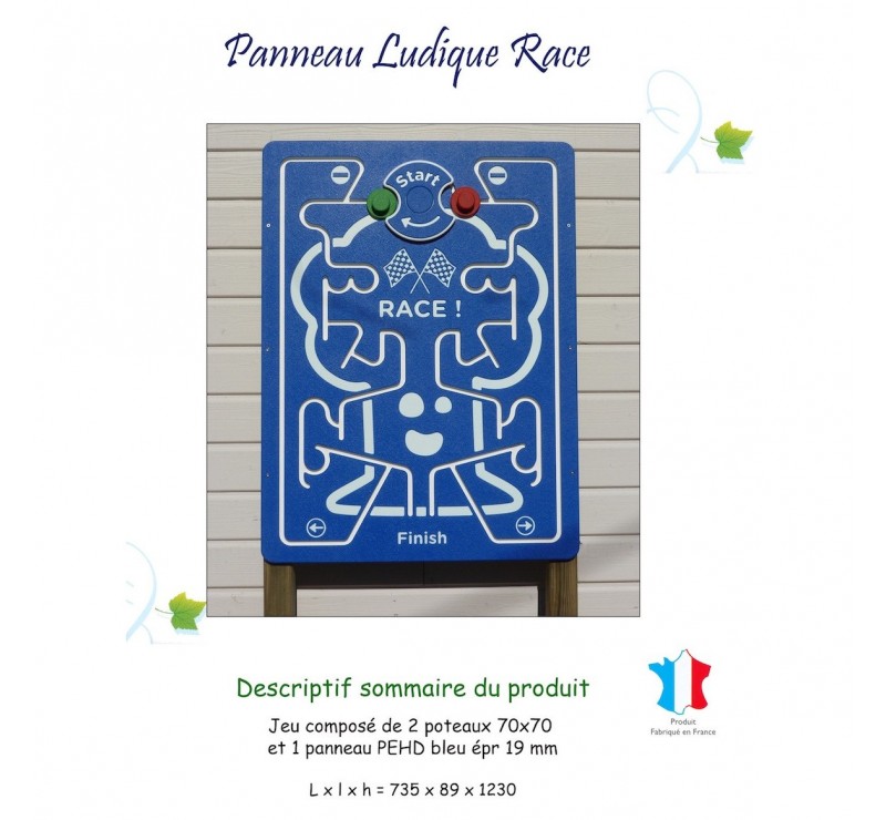 Panneau ludique course