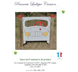 Panneau ludique le camion