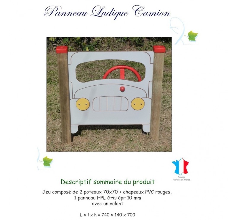 Panneau ludique le camion